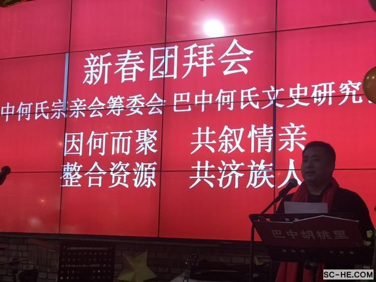 巴中何氏宗亲举行2019新春团拜会